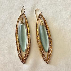 Alexis Bittar aquamarine lucite earrings
